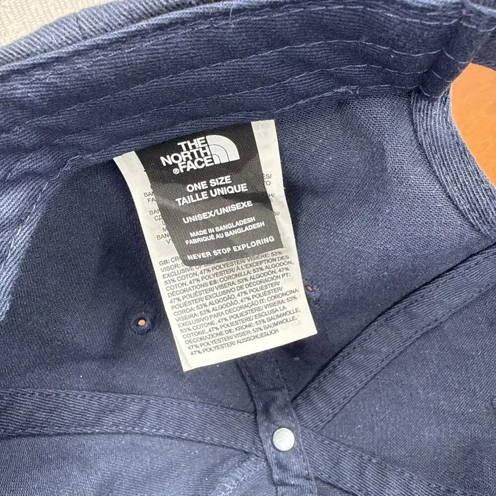 The North Face 5 Panel Rope Hat Summit Navy Blue Snapback Cap Unisex One Size